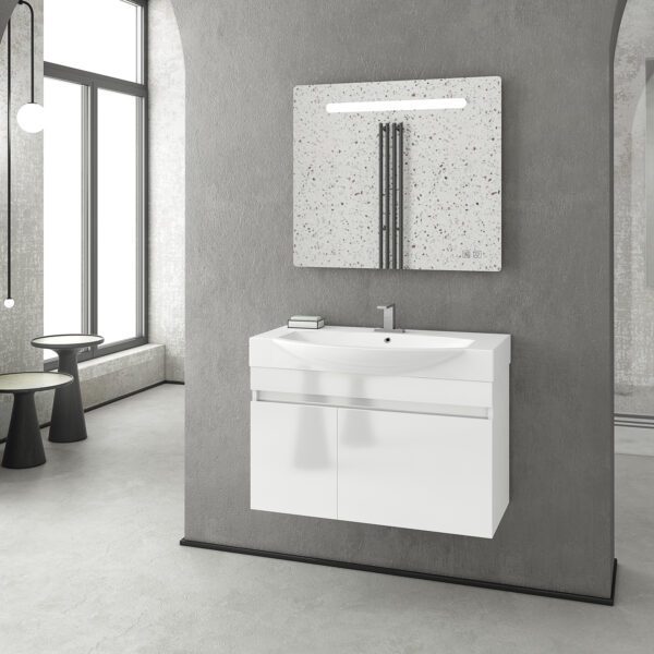 Drop SENSO 85 WHITE ΜΕ ΦΩΤΙΖΟΜΕΝΟ ΚΑΘΡΕΦΤΗ LED