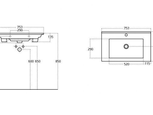 DROP SORRENTO 75 NATURAL WOOD