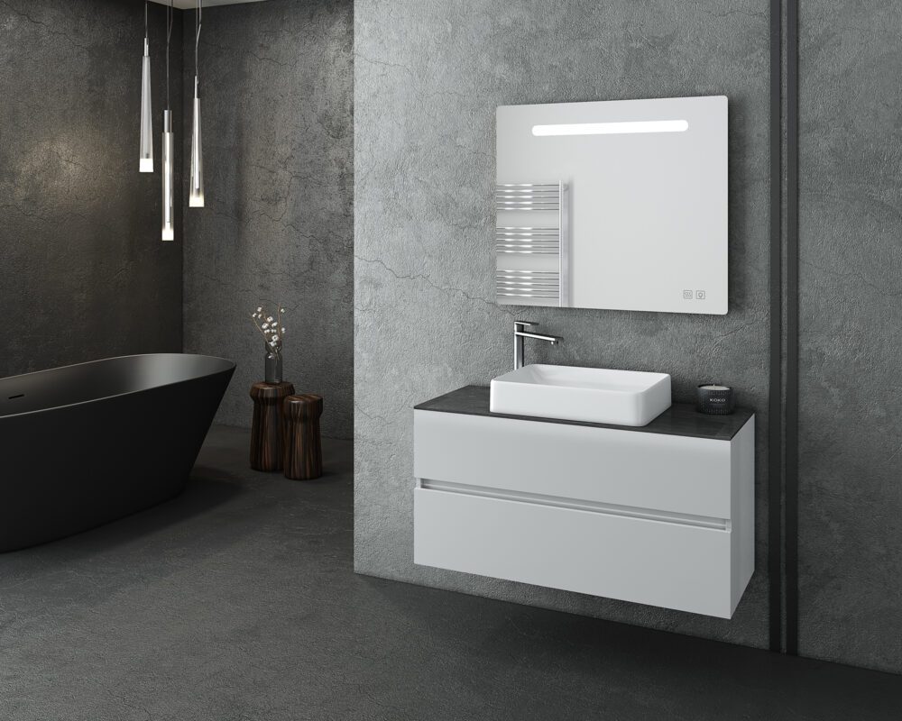 DROP LUXUS 100 WHITE ΜΕ ΦΩΤΙΖΟΜΕΝΟ ΚΑΘΡΕΠΤΗ LED