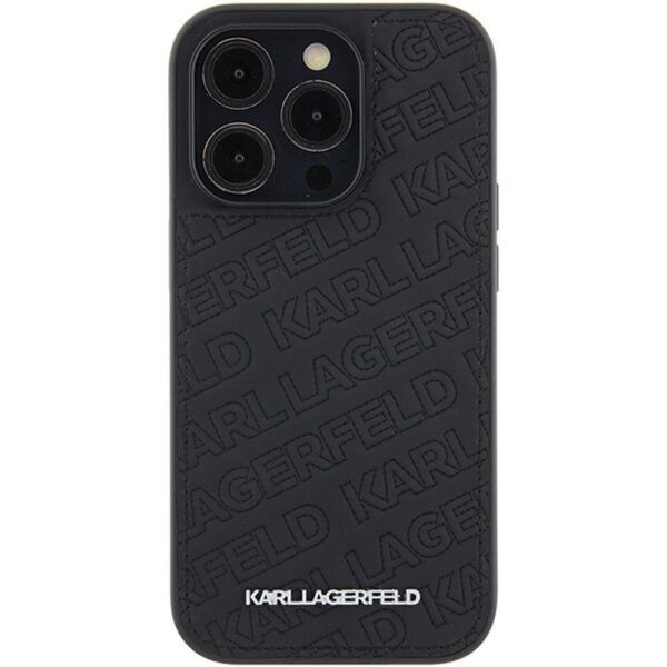 000e616632bc3d0b8b7bf548b09fb317 KARL LAGERFELD case for IPHONE 15 Pro KLHCP15LPQKPMK (Quilted Pattern) black