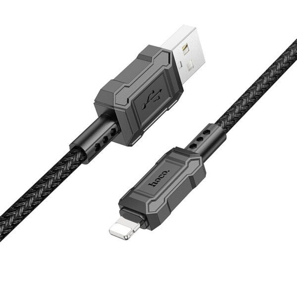 0042ebf6ce29511dd17926d96a1872a1 Cable USB A to Lightning Hoco 2,4A 1 m X94 black