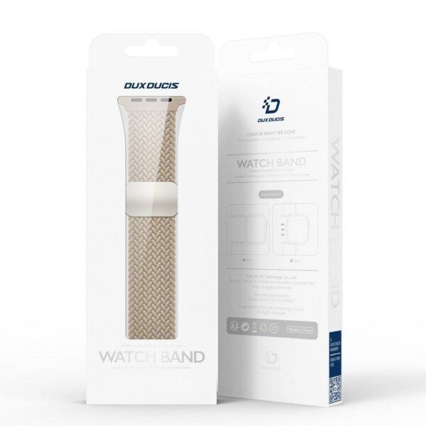 01e10bbdc26942638e73aae061cf6c8a DUX DUCIS strap MIXTURE PRO stretchable braided for Apple Watch 42 / 44 / 45 / 49 mm beige