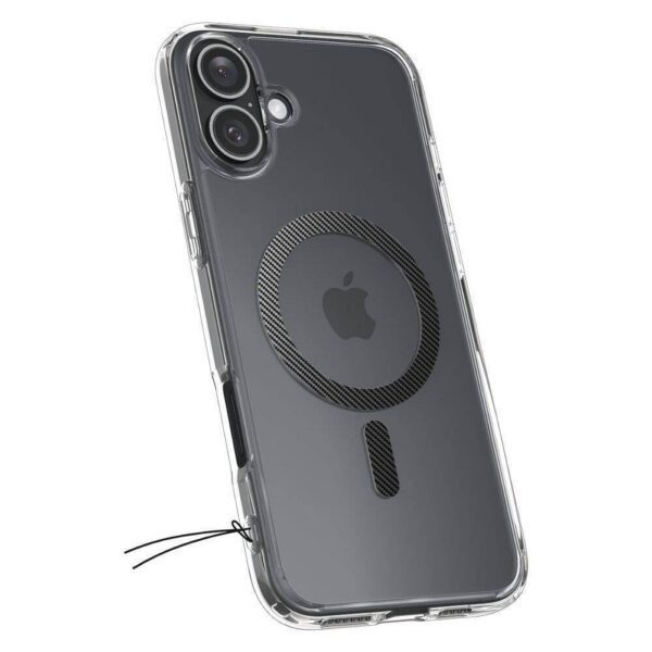 SPIGEN case ULTRA HYBRID MAG compatible with MagSafe for IPHONE 16 carbon fiber