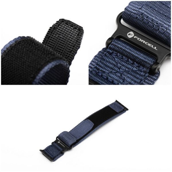 07d7b5c4debcdcf47505d4f32896afef FORCELL F-DESIGN FA05 nylon strap for APPLE Watch 42 / 44 / 45 / 49 mm blue