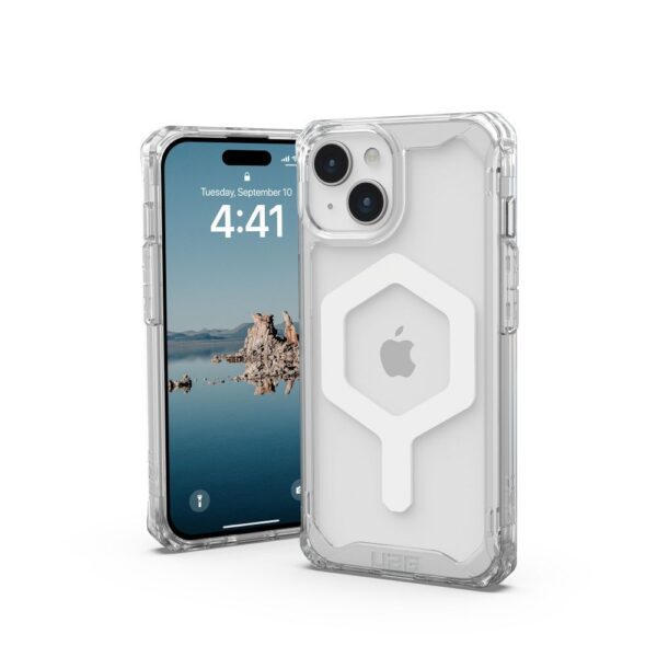 0c6b932ab71a7464f37cc5e10bf2c290 UAG Urban Armor Gear case PLYO compatible with Magsafe for IPHONE 15 ice white