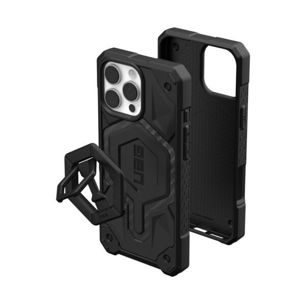0d867219a2174a86da92447f09d0b1f2 UAG Urban Armor Gear case MONARCH PRO compatible with MagSafe and Magnetic Ring Stand for IPHONE 16 Pro Max carbon fiber / black