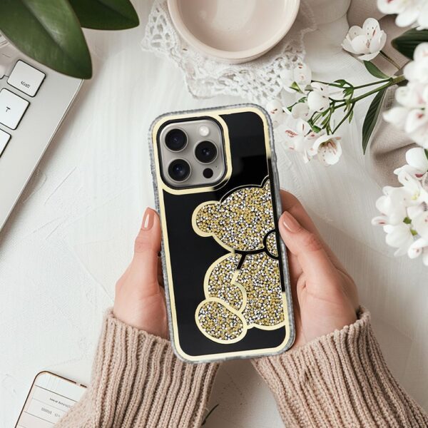 0ef55e42ac647fd9cb82f2ac11435f13 TEDDY BEAR Case for IPHONE 13 PRO gold