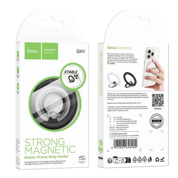 10da05266bb68359877dc404d5cace7b HOCO magnetic mobile phone ring holder GH1 black