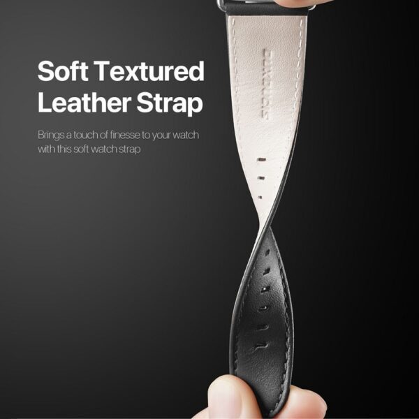 10fe88314fbdd4fd435d4fc934e9f801 DUX DUCIS strap YS genuine leather for Apple Watch 38 / 40 / 41 mm black