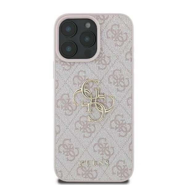 11f088cc637775f6b64606e31344a4bc GUESS case for IPHONE 16 Pro GUHCP16L4GMGPI (4G PU Big Logo) pink