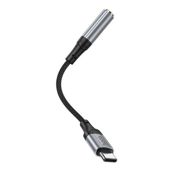 Adapter AUX USB C to Jack 3,5 mm Hoco 0,12 m LS36 black