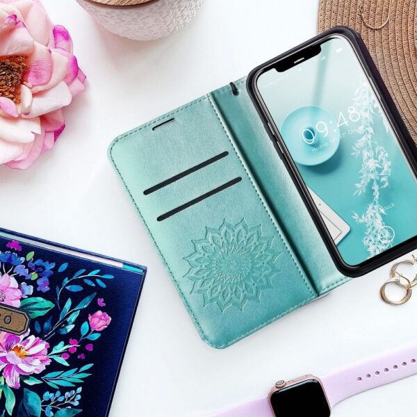 19bf752fa83a16052cfe437ef6147ba4 MEZZO Book case for SAMSUNG S20 FE / S20 FE 5G mandala green