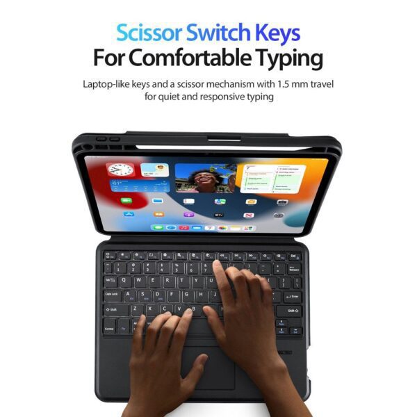 DUX DUCIS case DK foldable with Wireless Keyboard for iPad 10 (2022) black