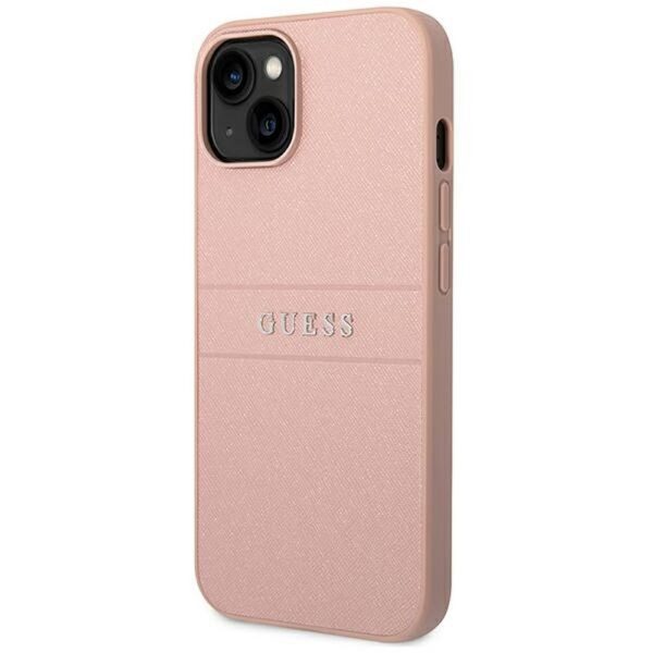 1e1e8c7ad54515cb7cb11d2eb7ff1995 GUESS case for IPHONE 14 Plus GUHCP14MPSASBPI (Saffiano With Metal Logo) pink