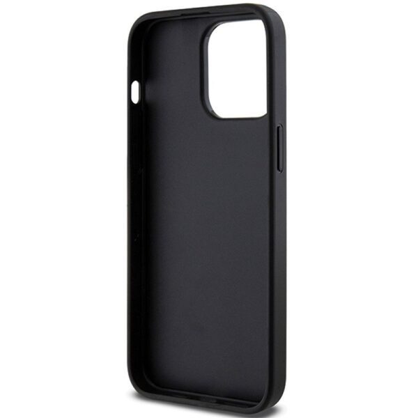 KARL LAGERFELD case for IPHONE 13 Pro Max KLHCP13XGSACHPK (Gripstand Saffiano choupette PIN) black