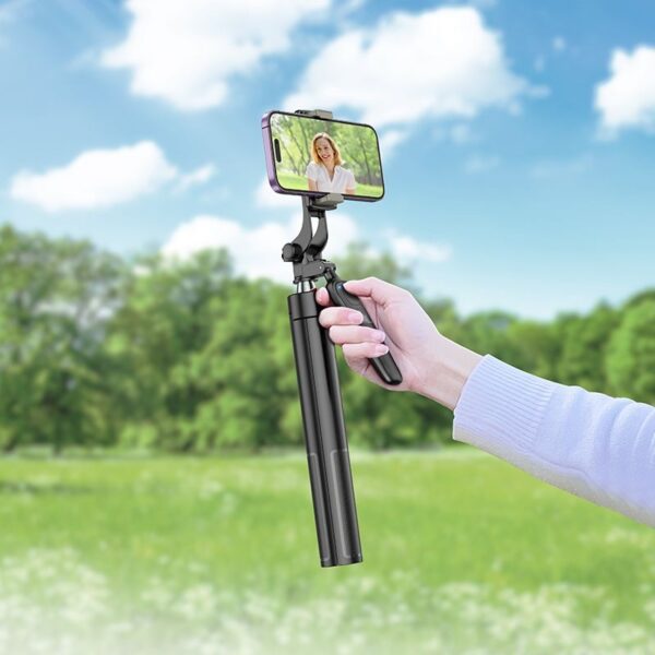 24588f425dcd00fa1c6373ed89f8c54b Selfie stick Hoco tripod with wireless remote control K19 black
