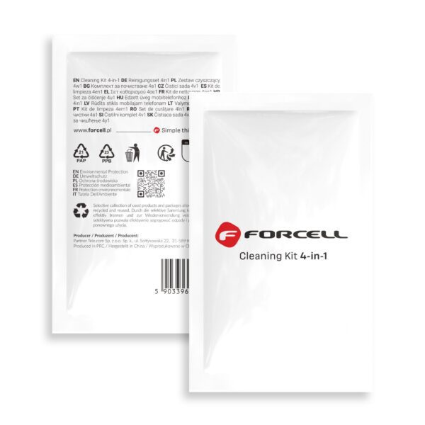 2c7bdf1e355840878a0ea99a702c62ba Cleaning kit for LCD's Forcell 4in1 (wet and dry cloth, scratch card, dust stickers)