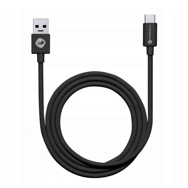 373f27ee61440f38bef5eb24e51d5d92 FORCELL C398 cable USB A to Type C QC3.0 3A TUBE 1 m black