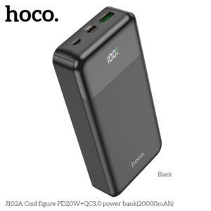 3ac9cc0515bf1f3853f0e884735860fc Powerbank Hoco 20000 mAh QC3.0 PD 3A 20W J102A black