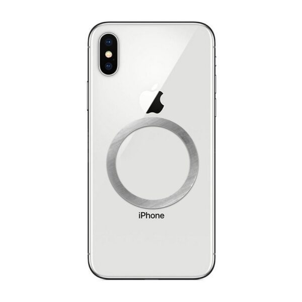 3c338a00f41f3596f4129af103f76005 Universal round plate / magnet ring compatible with MagSafe silver