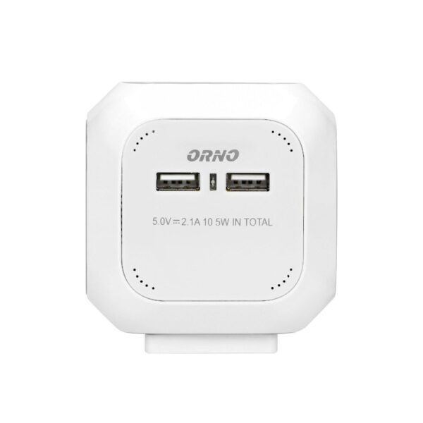 Extension sockets 4 x 2P+E, 2xUSB chargers, 1.4m H05VV-F 3x1mm2, white (OR-AE-13144/W)