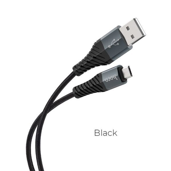 Cable USB A to Micro USB Hoco 2,4A 1 m X38 black