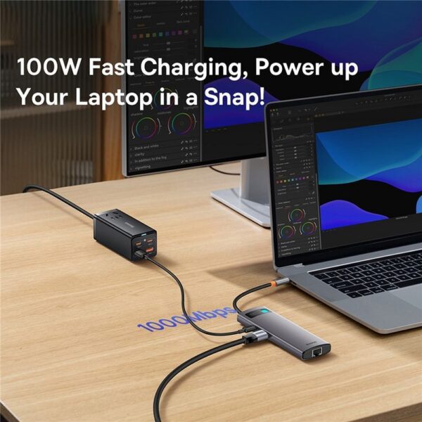 BASEUS adapter HUB 6in1 Type C WKWG080013/BS-OH100 0,15 m gray