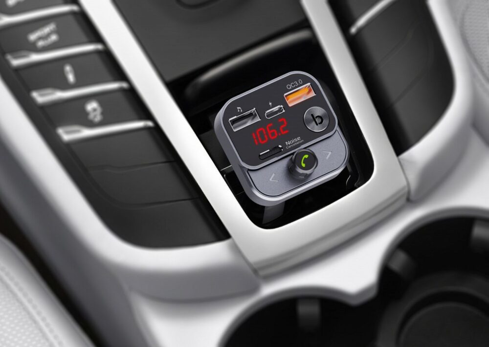 4a555fef0e19f9913c99ea564344e8e3 ART transmiter FM bluetooth 5.0 + USB A QC3.0 + Typ C (total 30W) FM-84B black