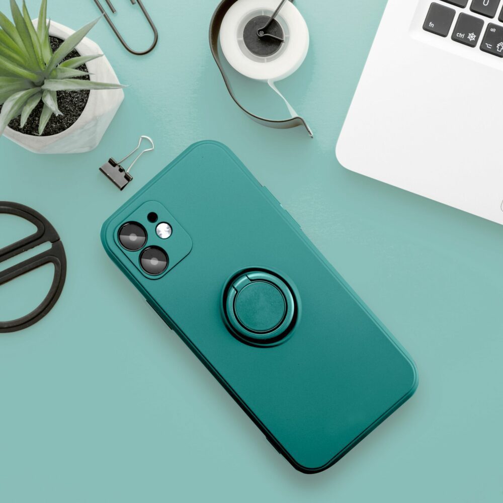 SILICONE RING case for SAMSUNG A54 5G green