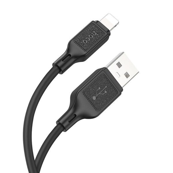 500f3b184c8816eb980a58ce53c3e863 Cable USB A to Lightning Hoco 2,4A 1 m X90 black