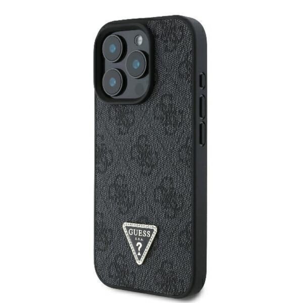 54caaed2912301ad1cd2d7a00ec4e1cf GUESS case for IPHONE 16 Pro GUHCP16LP4TDPK (PU Leather 4G Triangle Strass) black
