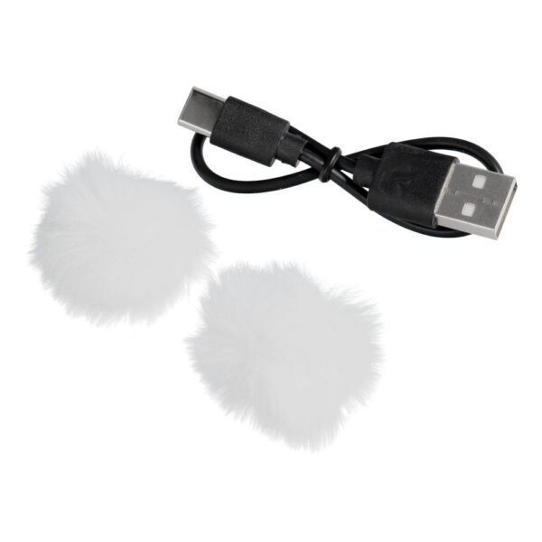 5717fc99aa67949ce8d2953fe7c2d0dd Wireless lavalier microphone Lightning double with long hair (2 in set) K1 white