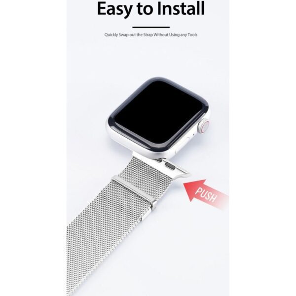 596b2d44dd7de7cf34065bbef2ed9a78 DUX DUCIS strap MILANESE stailess steel magnetic for Apple Watch 38 / 40 / 41 mm grey