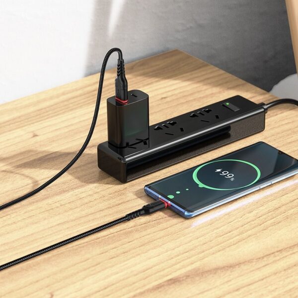 5c15678149092b9a2c536ed70af77705 Cable USB A to USB C Hoco QC 3A 1 m X59 black