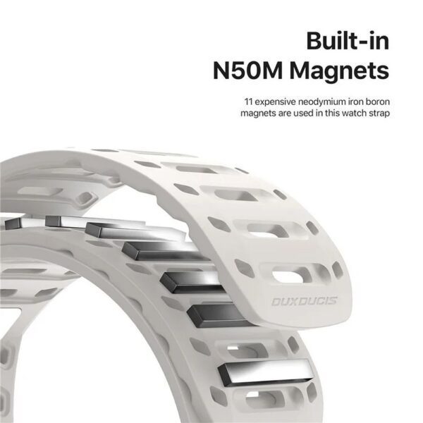 6a00e4ee710932938ca3e321e87c64cc DUX DUCIS strap CS magnetic silicone for Apple Watch 42/44/45/46/49mm grey