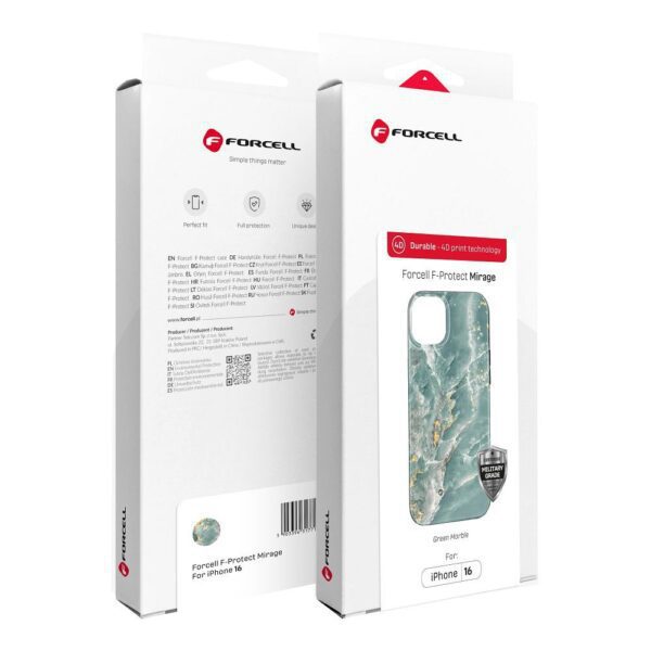 774a912c49b595d3dfe430440e105eb0 FORCELL F-PROTECT Mirage, Military Drop-Tested case compatible with MagSafe for IPHONE 16 PRO MAX green marble