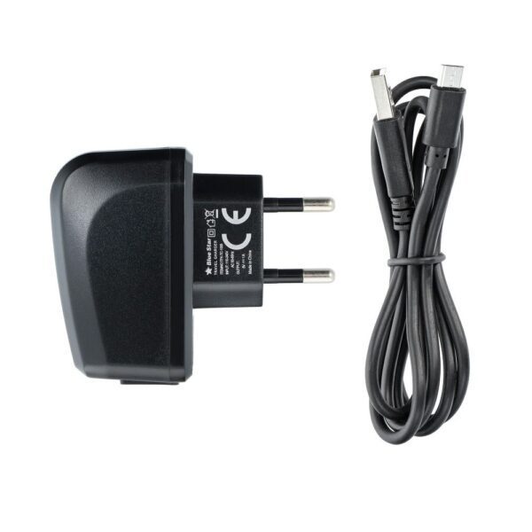 7e90aae622522ee13cfb0a80467ef76f BLUE STAR LITE travel charger 1A 5W USB A + cable USB A to Micro USB TFK-TC-1095B black