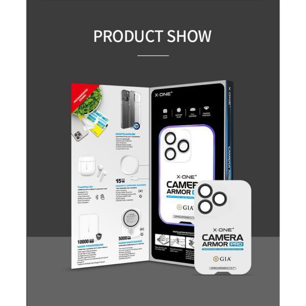 8397ba894de1b90daf06f73c4ad900e0 X-ONE Sapphire Camera Armor Pro - for iPhone 13/13 mini - silver
