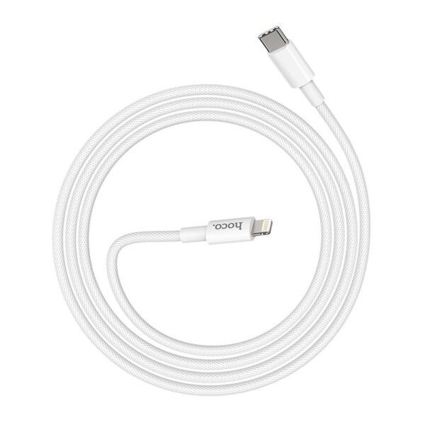 Cable USB C to Lightning Hoco PD 3A 20W 1 m X56 white