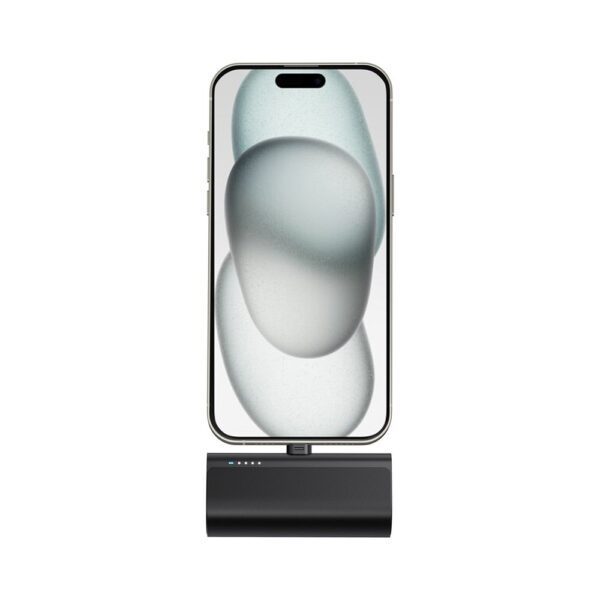 8b15be0e343b5964331a42cef69d111e Powerbank Blue Star 5000 mAh with built-in connector Lightning 2,1A W0556P black