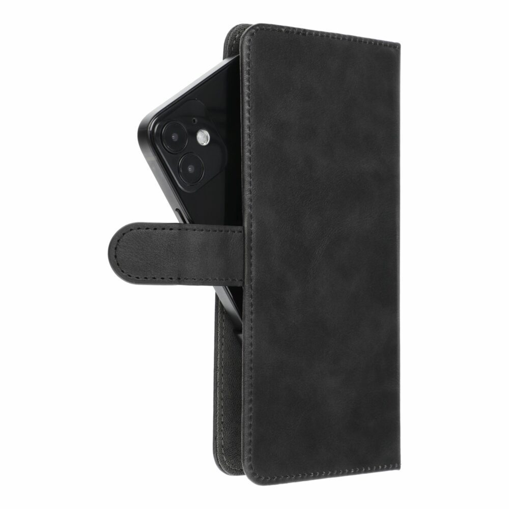 Universal book case COMMON size XL for SAMSUNG A12 / A13 4G / A34 5G / A02s / XIAOMI Redmi 12 4G / 12C / NOTE 12 4G / 12 PRO 5G OPPO A53s / A72 / A92 black