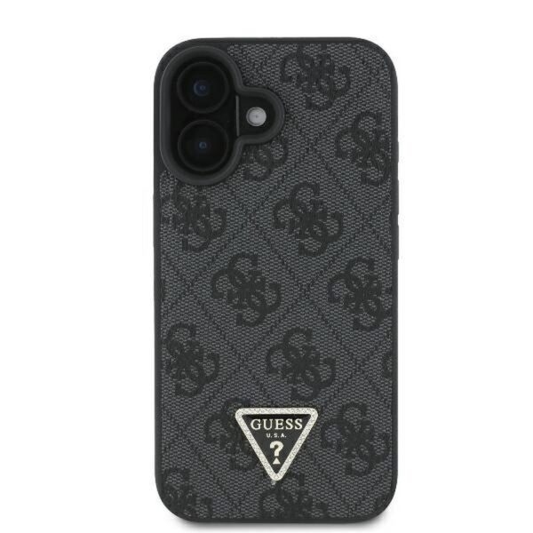 GUESS case for IPHONE 16 GUHCP16SP4TDPK (PU Leather 4G Triangle Strass) black