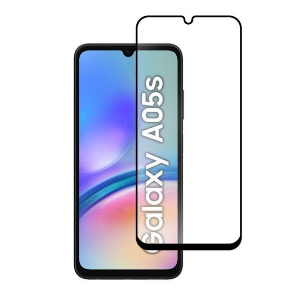 Tempered Glass Blue Star - SAMSUNG A05s Full Face (full glue with frame/small size) - black Tempered Glass Blue Star