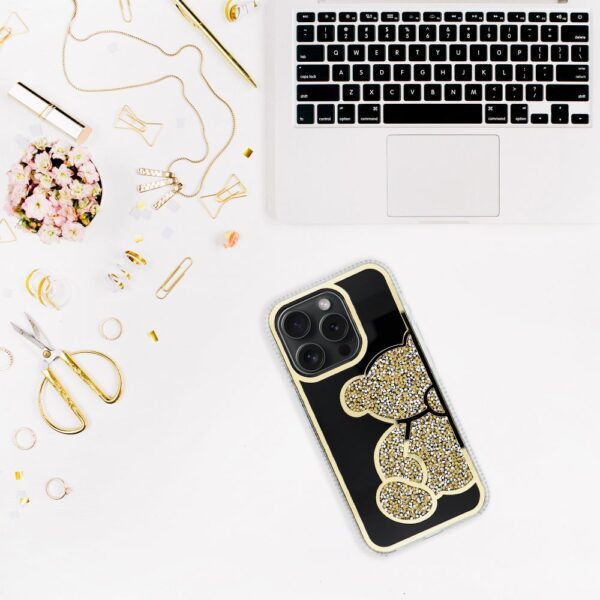 8ee988b0e444780c251bc840b8550074 TEDDY BEAR Case for IPHONE 16 Pro gold