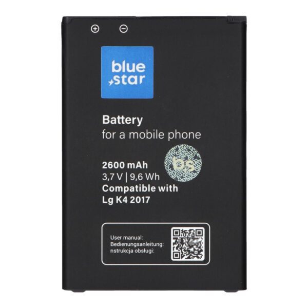 Battery for LG K4 2017 / K8 2017 2600 mAh Blue Star Premium