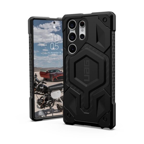 908f8083105adef872a61c9c5c891f43 UAG Urban Armor Gear case MONARCH PRO with built-in magnet for SAMSUNG S23 5G carbon fiber