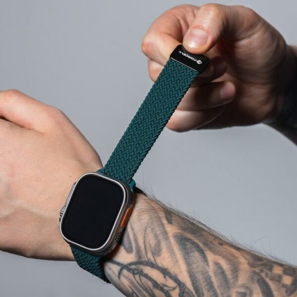 98788cca1d3fa1fc31f0cef209b0943e FORCELL F-DESIGN FA02 nylon magnetic strap for APPLE Watch 38 / 40 / 41 mm rainforest green