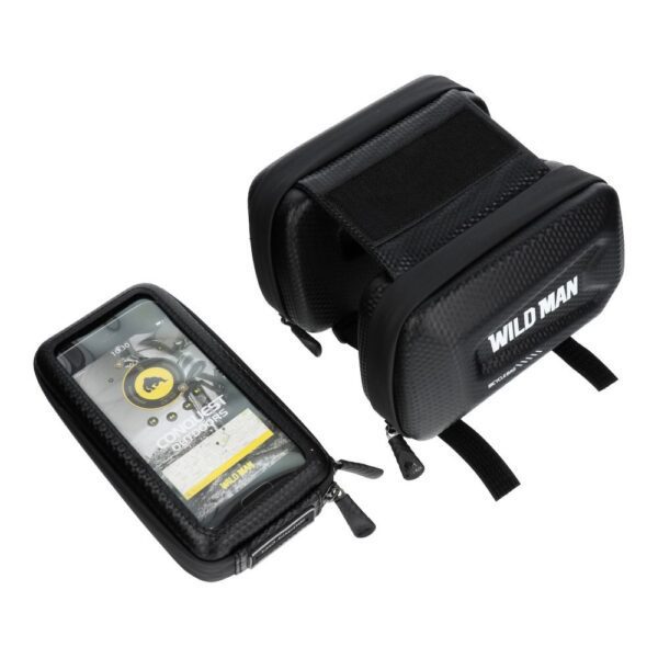 a0250c9c3e5d332d90457559c77e131b WILDMAN traveling bag for bike frame with zipper E6S 1,2L ( 4 "- 7" ) black