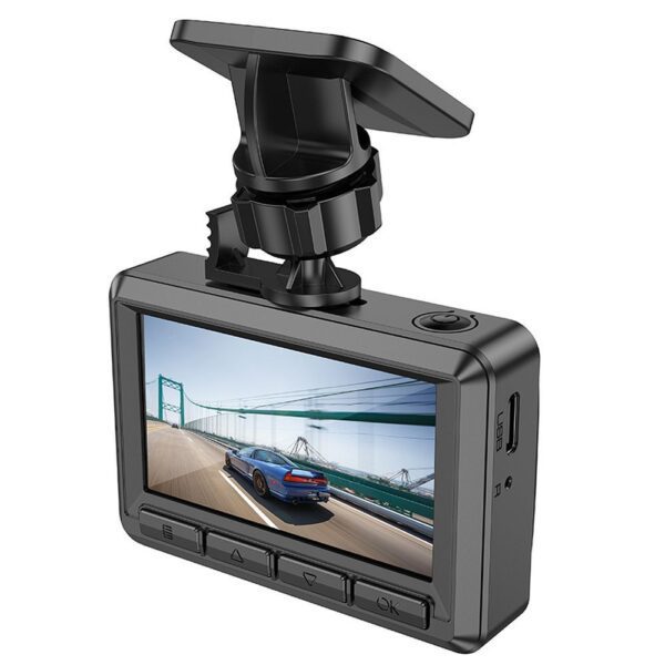 Dash cam for car Hoco with screen 2,45" 1080P/30fps + rear camera 720P/25fps DV3 black
