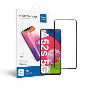 Tempered Glass Blue Star - SAMSUNG A52/52s 5G/LTE Full Face (full glue with frame/small size) - black Tempered Glass Blue Star